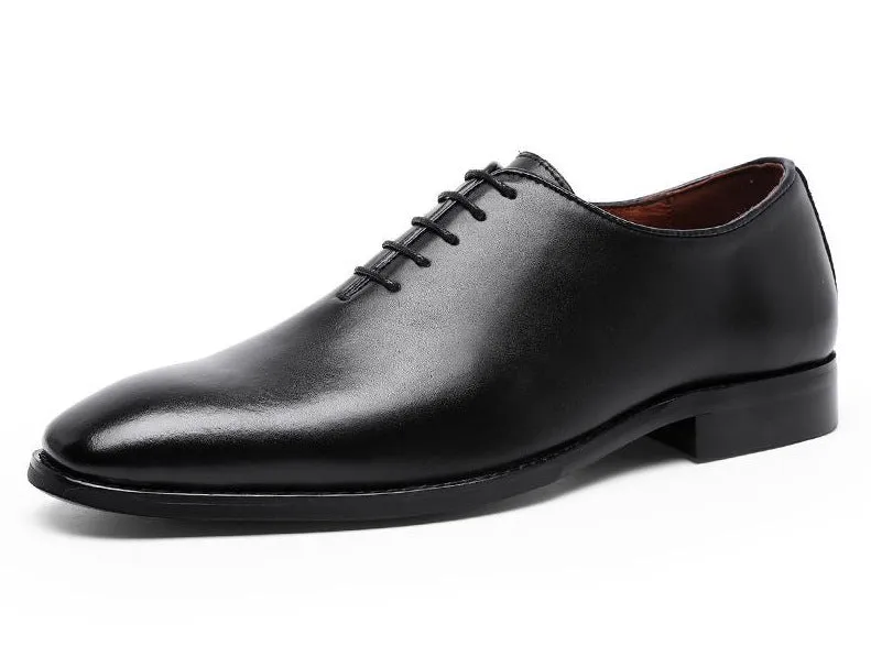 2023 leather shoes men's hand-polished leather shoes dress leather shoes lace-up leather shoes business men's shoes professional wear