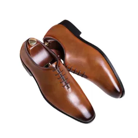 2023 leather shoes men's hand-polished leather shoes dress leather shoes lace-up leather shoes business men's shoes professional wear
