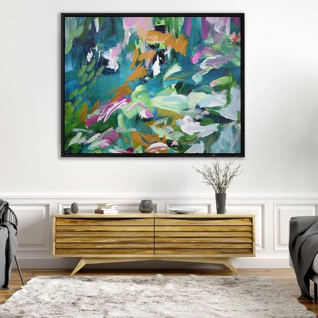 Abstract 142 Framed Canvas