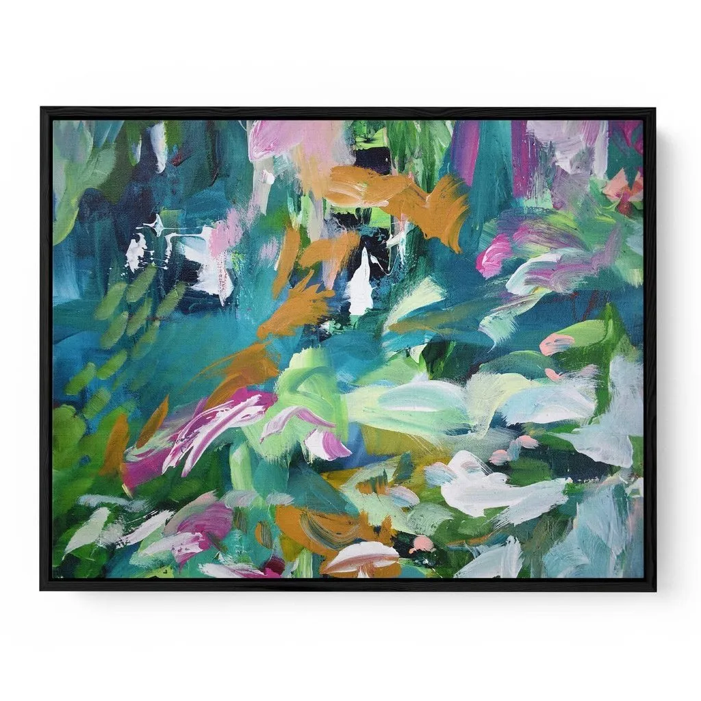 Abstract 142 Framed Canvas