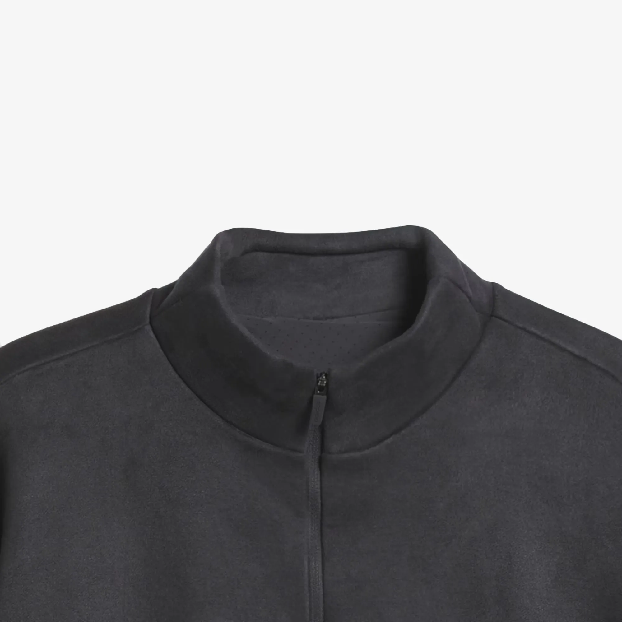 Adidas Originals | BASKETBALL SUEDED 3/4 HALF-ZIP SWEATSHIRT  { CARBON