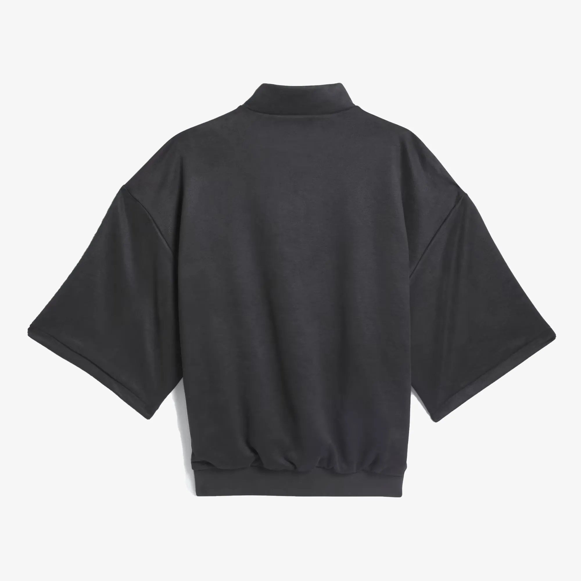Adidas Originals | BASKETBALL SUEDED 3/4 HALF-ZIP SWEATSHIRT  { CARBON