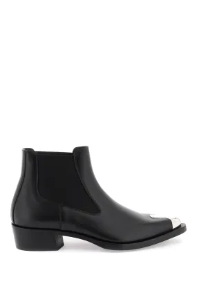 Alexander Mcqueen 'punk' Chelsea Ankle Boots (Size - 45)