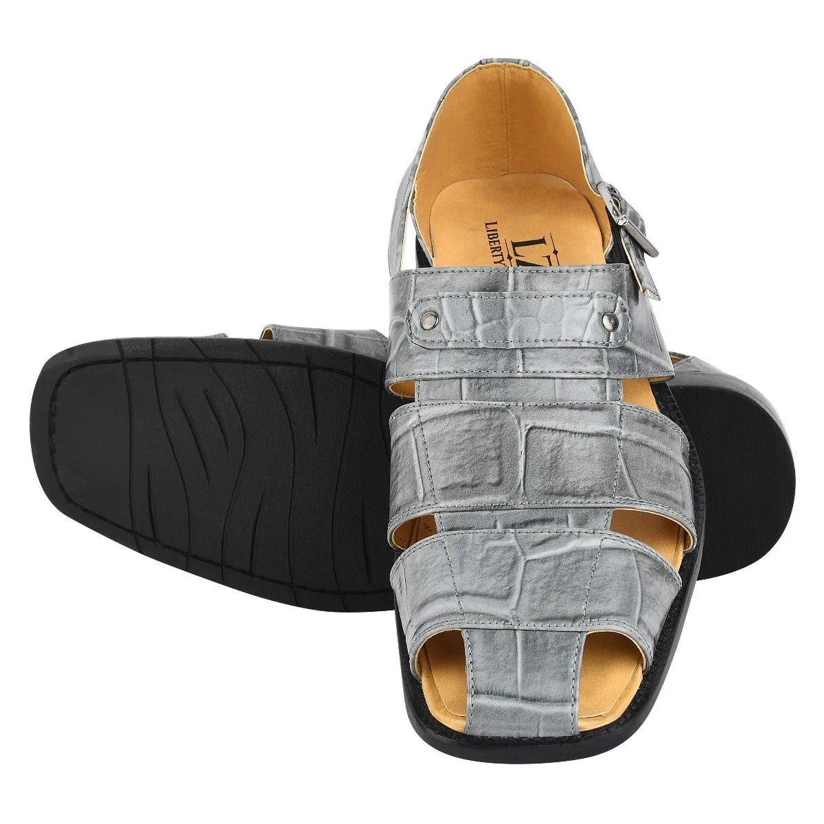 Austin Mens Leather Fisherman Sandals