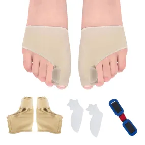 AWAVM 3-piece hallux valgus correction kit contains hallux valgus correction thumb valgus orthopaedic socks, day and night, toe separator, silicone separator