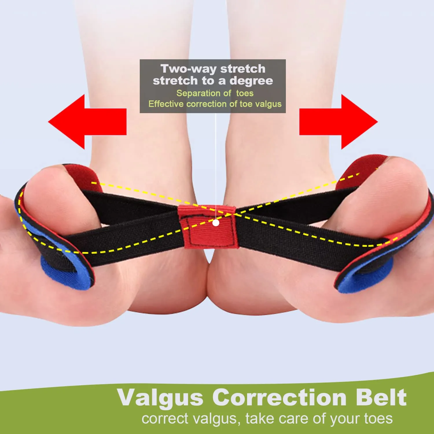 AWAVM 3-piece hallux valgus correction kit contains hallux valgus correction thumb valgus orthopaedic socks, day and night, toe separator, silicone separator