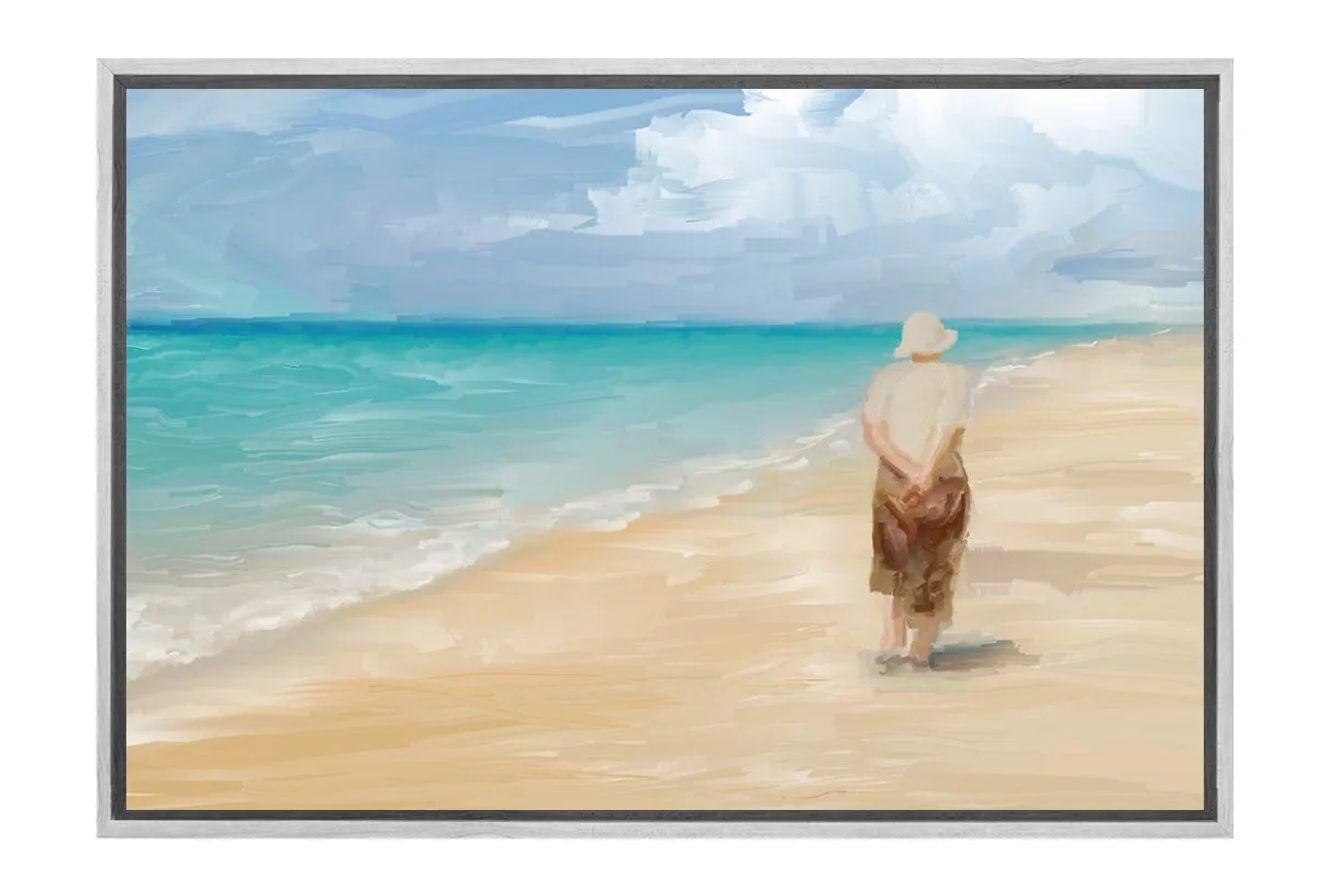 Beach Combing | Canvas Wall Art Print