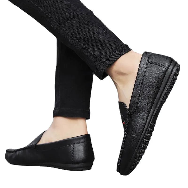 Bean shoes, young men, leisure, lazy people, soft soles, slippery driving, fun shoes, fine guys.