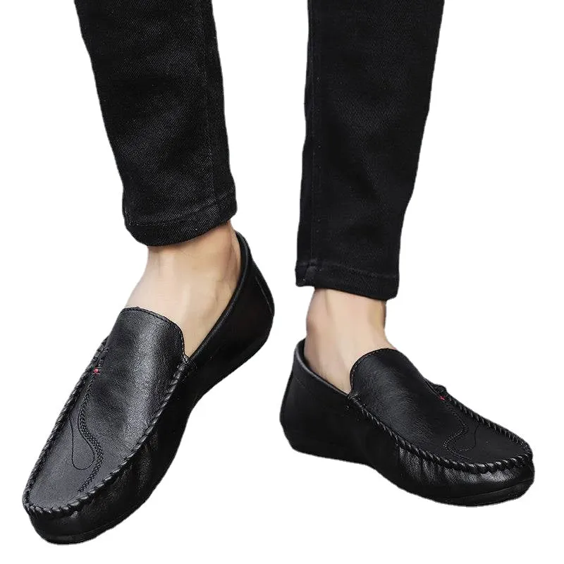 Bean shoes, young men, leisure, lazy people, soft soles, slippery driving, fun shoes, fine guys.