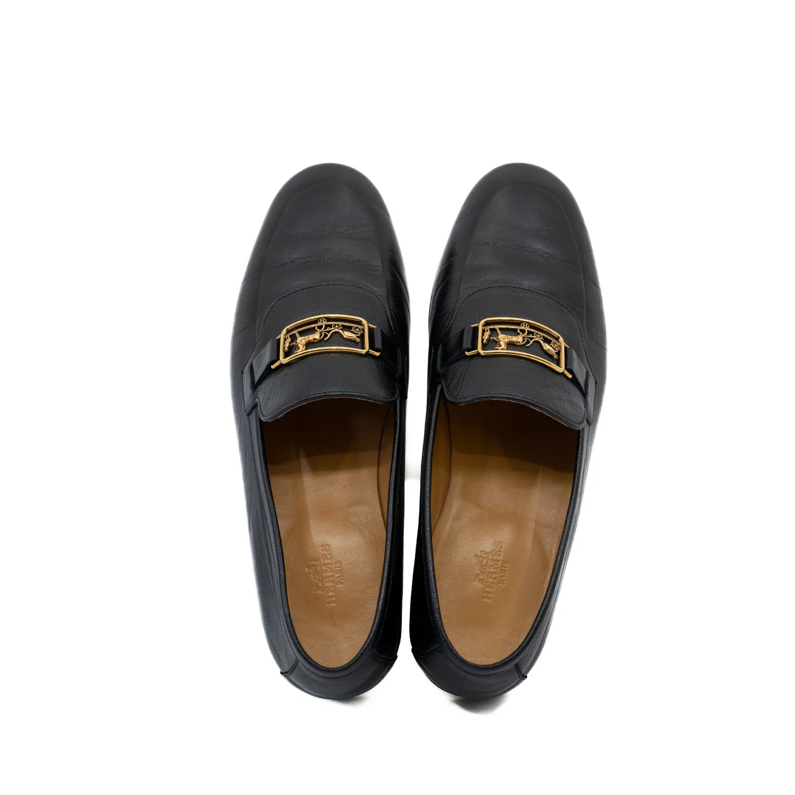 Bemol Loafer in Black Leather GHW #41