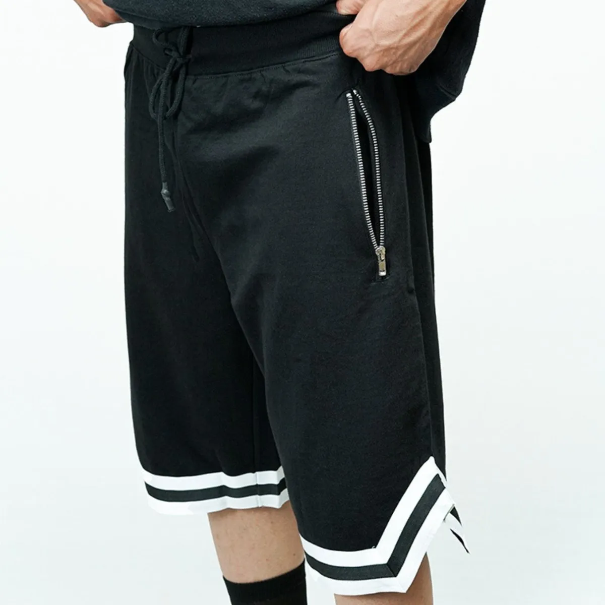 Black Basketball Shorts - Premium Cotton