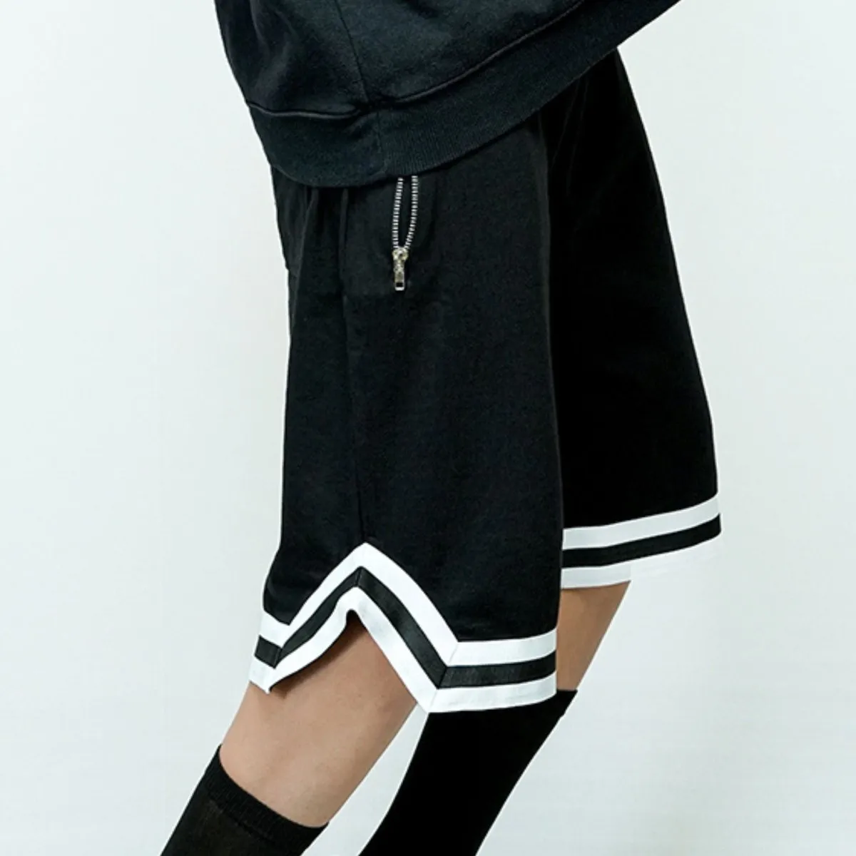 Black Basketball Shorts - Premium Cotton