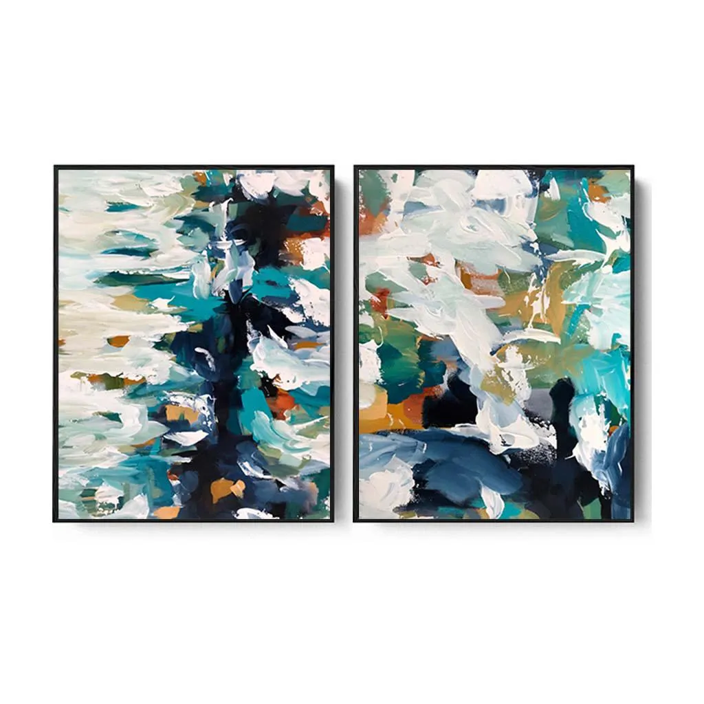 Blue Water Canvas Set Of 2