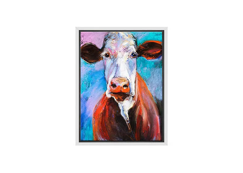 Brown Cow Abstract | Canvas Wall Art Print