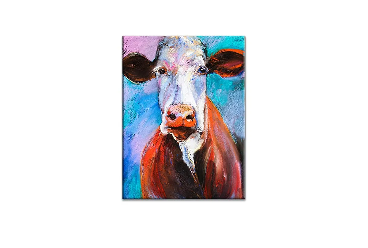 Brown Cow Abstract | Canvas Wall Art Print