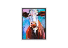 Brown Cow Abstract | Canvas Wall Art Print