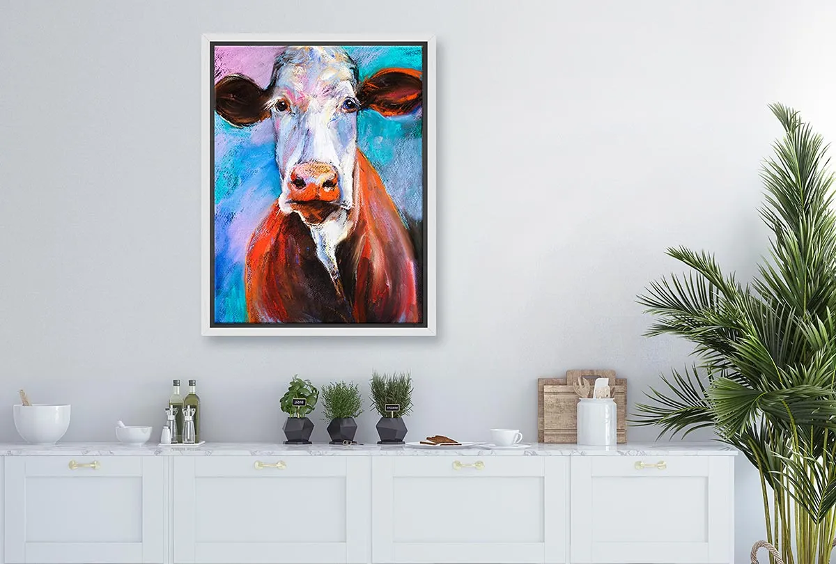 Brown Cow Abstract | Canvas Wall Art Print