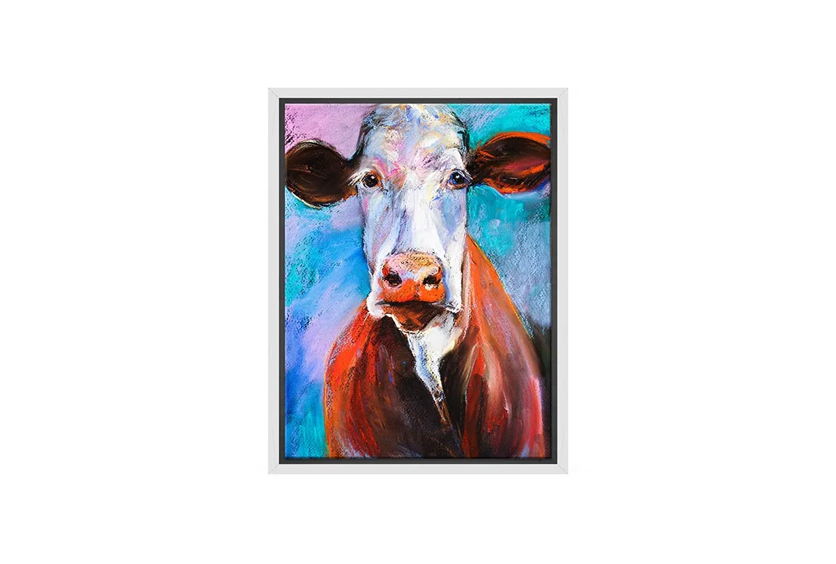 Brown Cow Abstract | Canvas Wall Art Print
