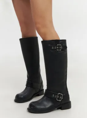 Buckled Knee-High Boots IF510