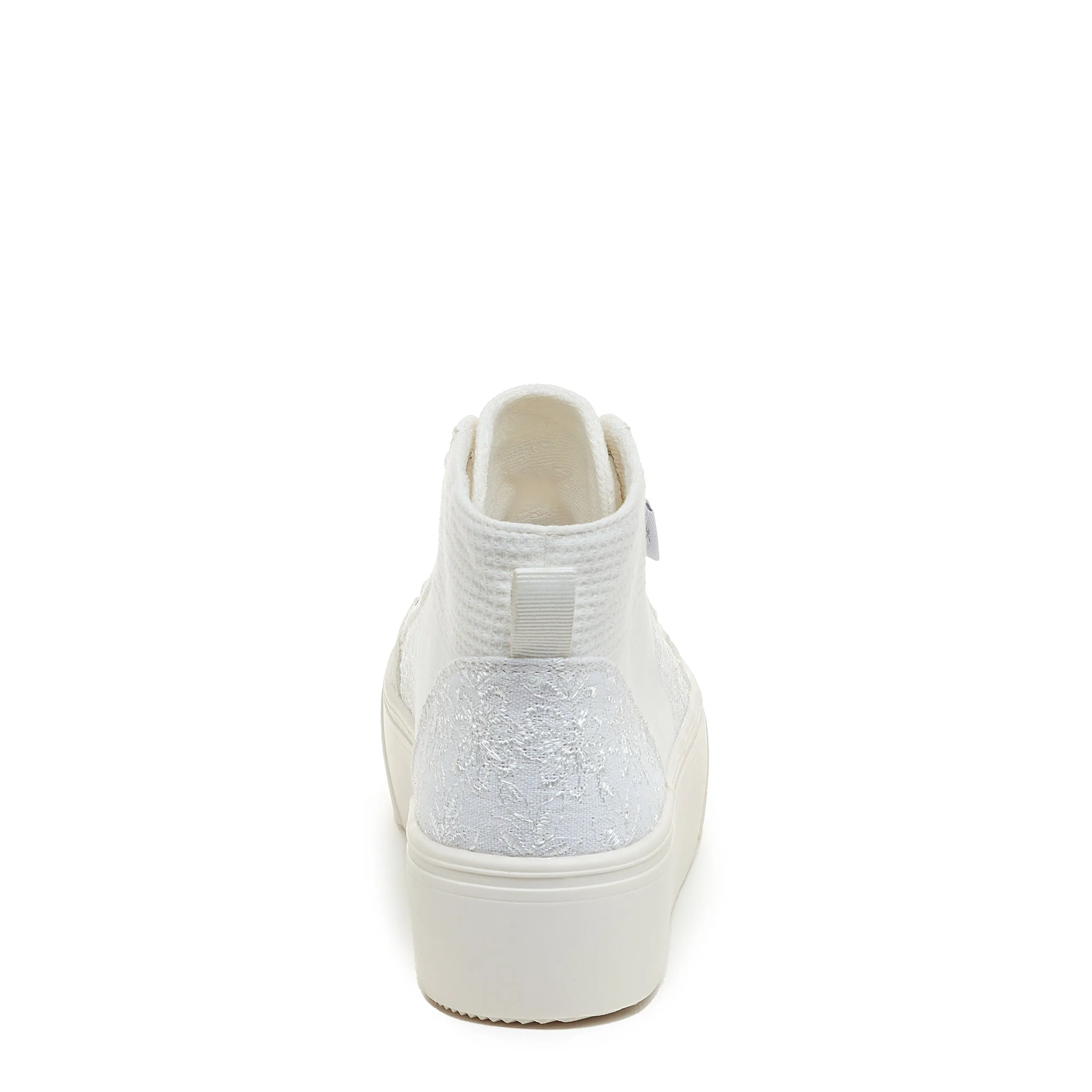 Stylish White Patchwork Platform Sneakers for Women