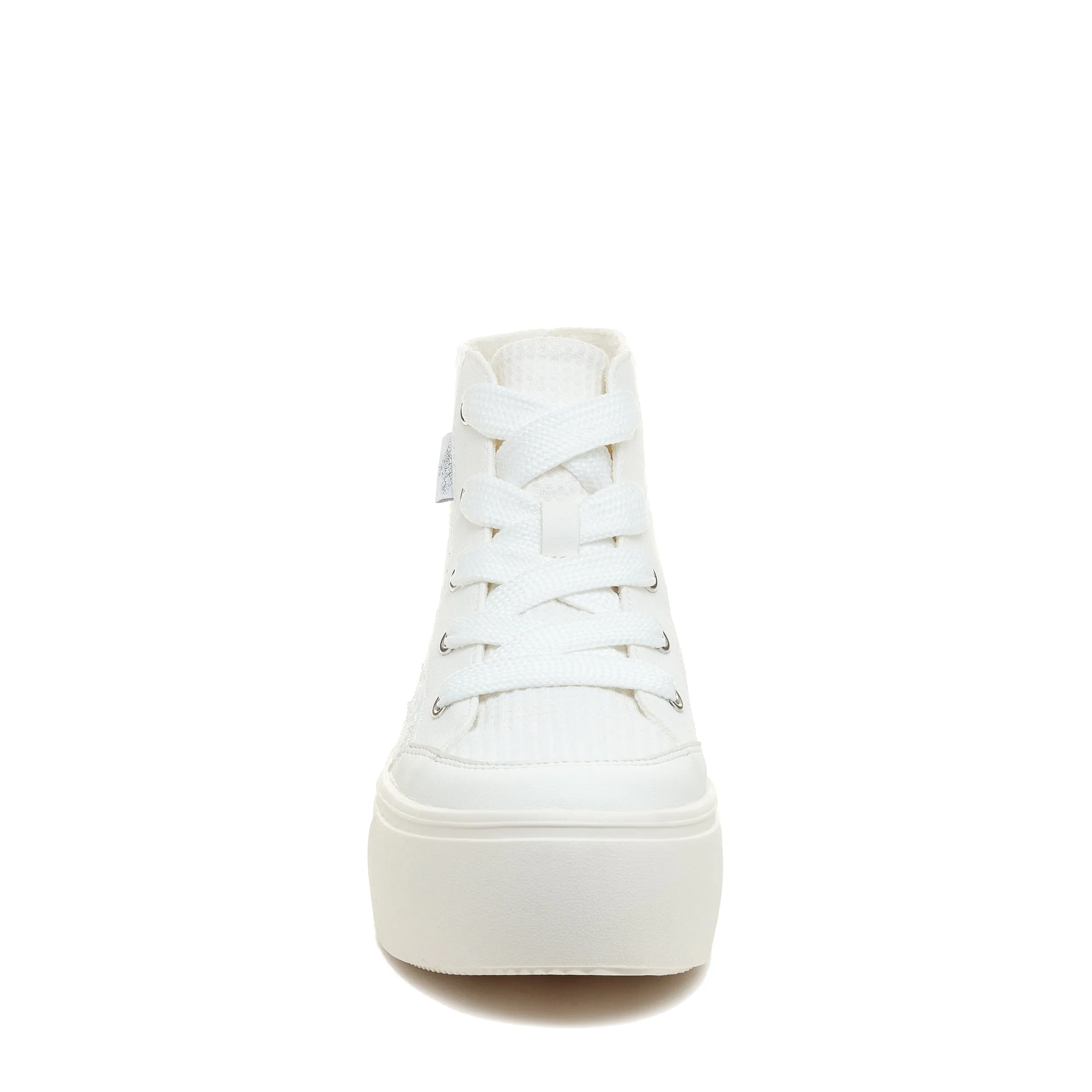 Stylish White Patchwork Platform Sneakers for Women
