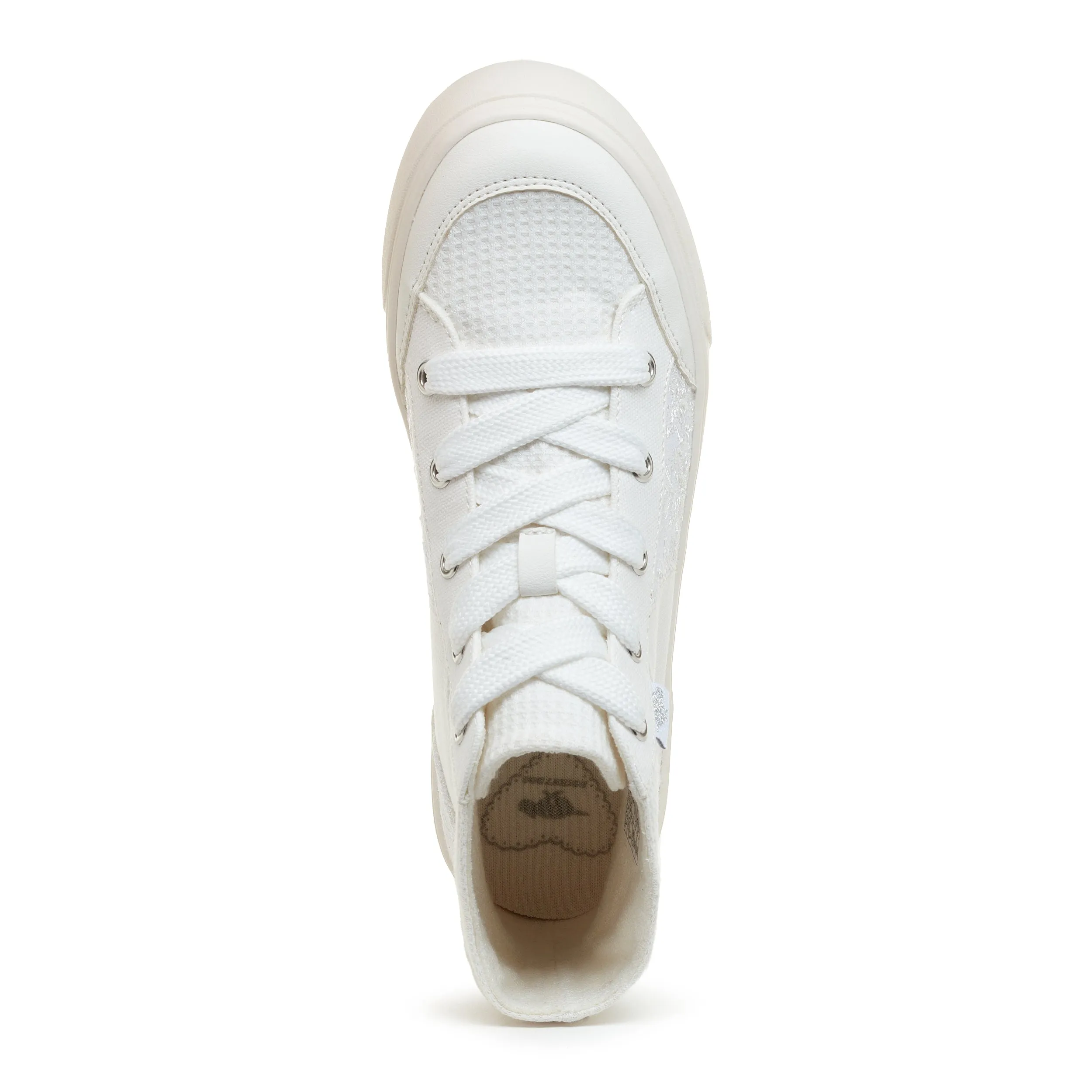 Stylish White Patchwork Platform Sneakers for Women