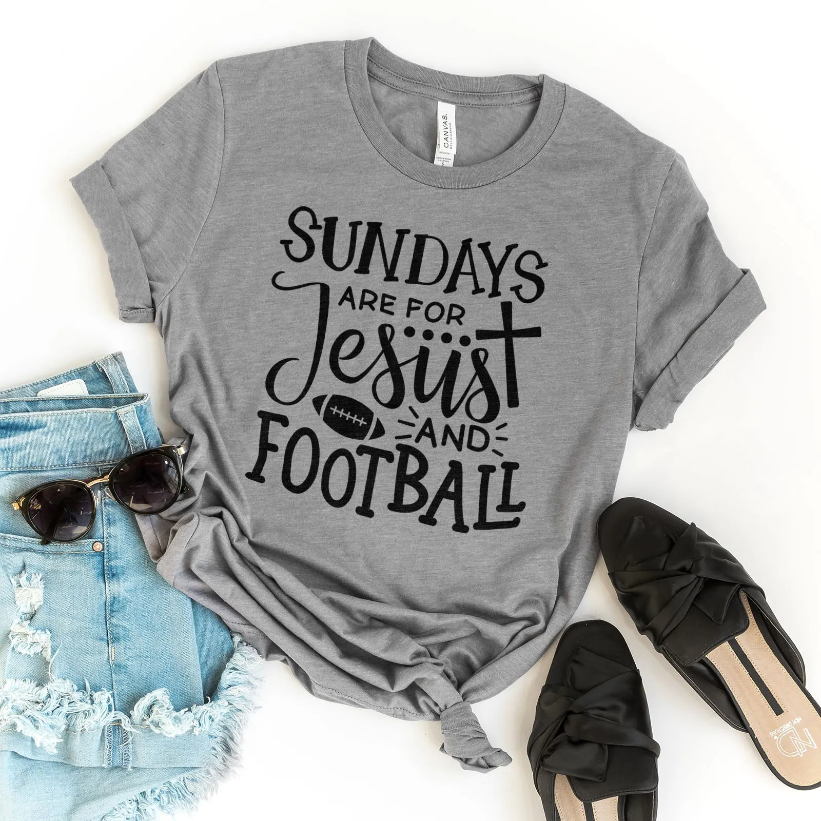 Football And Jesus Tee