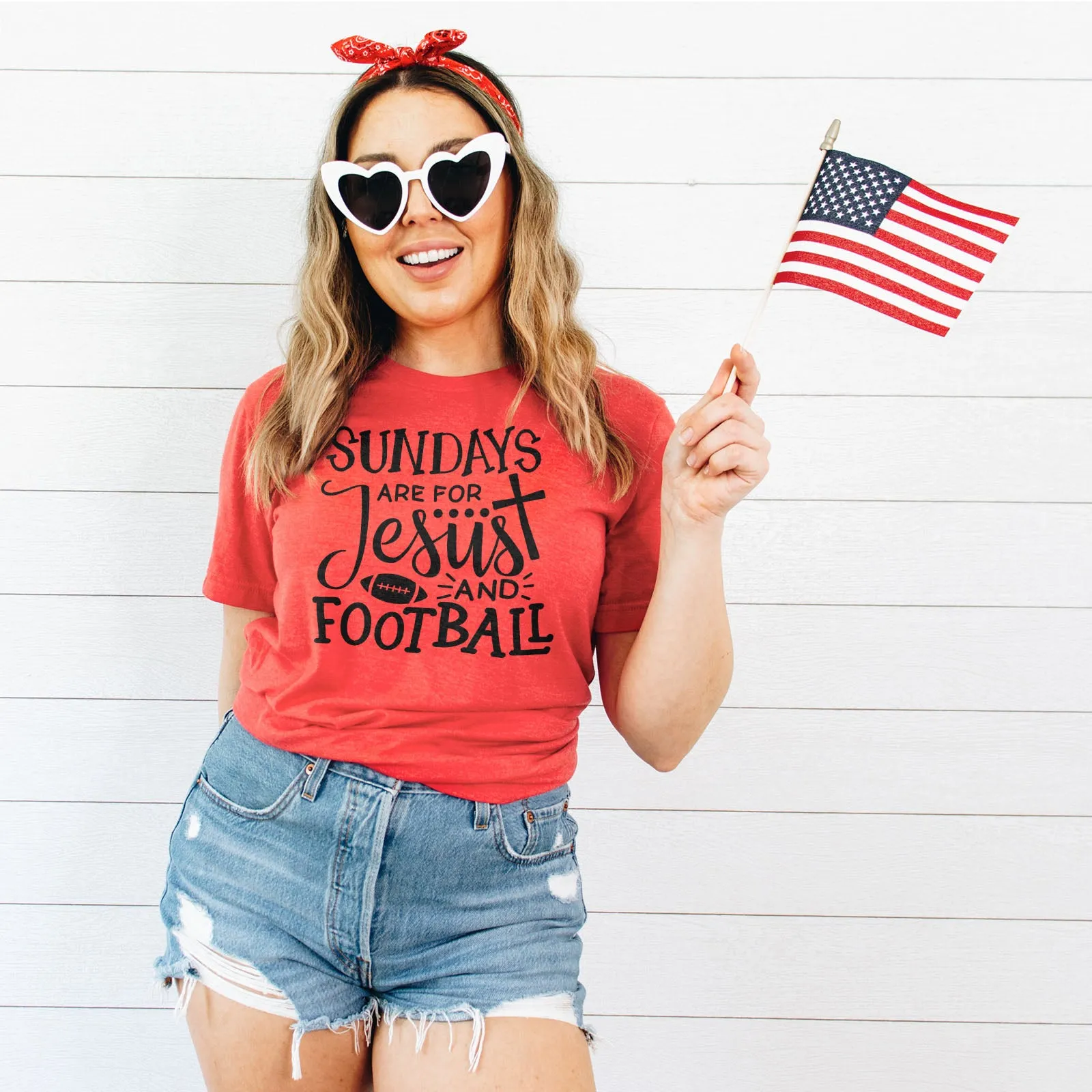 Football And Jesus Tee