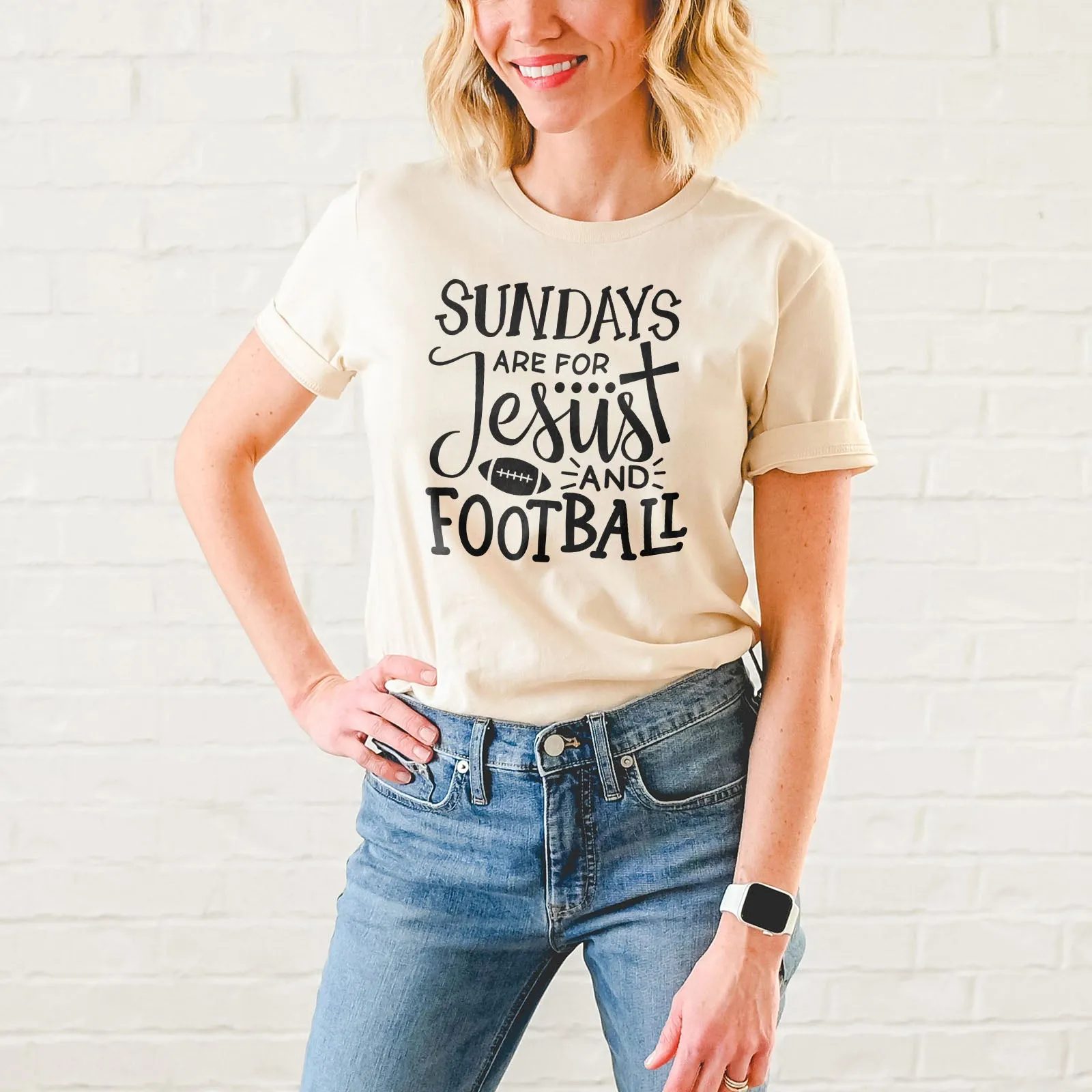 Football And Jesus Tee