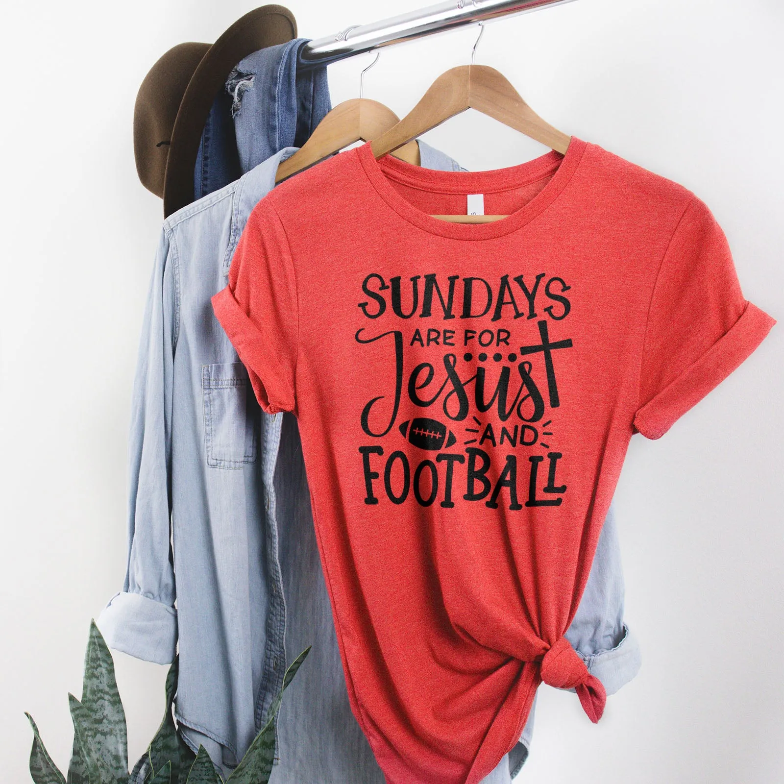 Football And Jesus Tee
