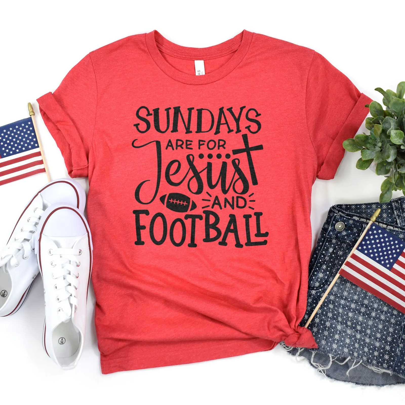 Football And Jesus Tee