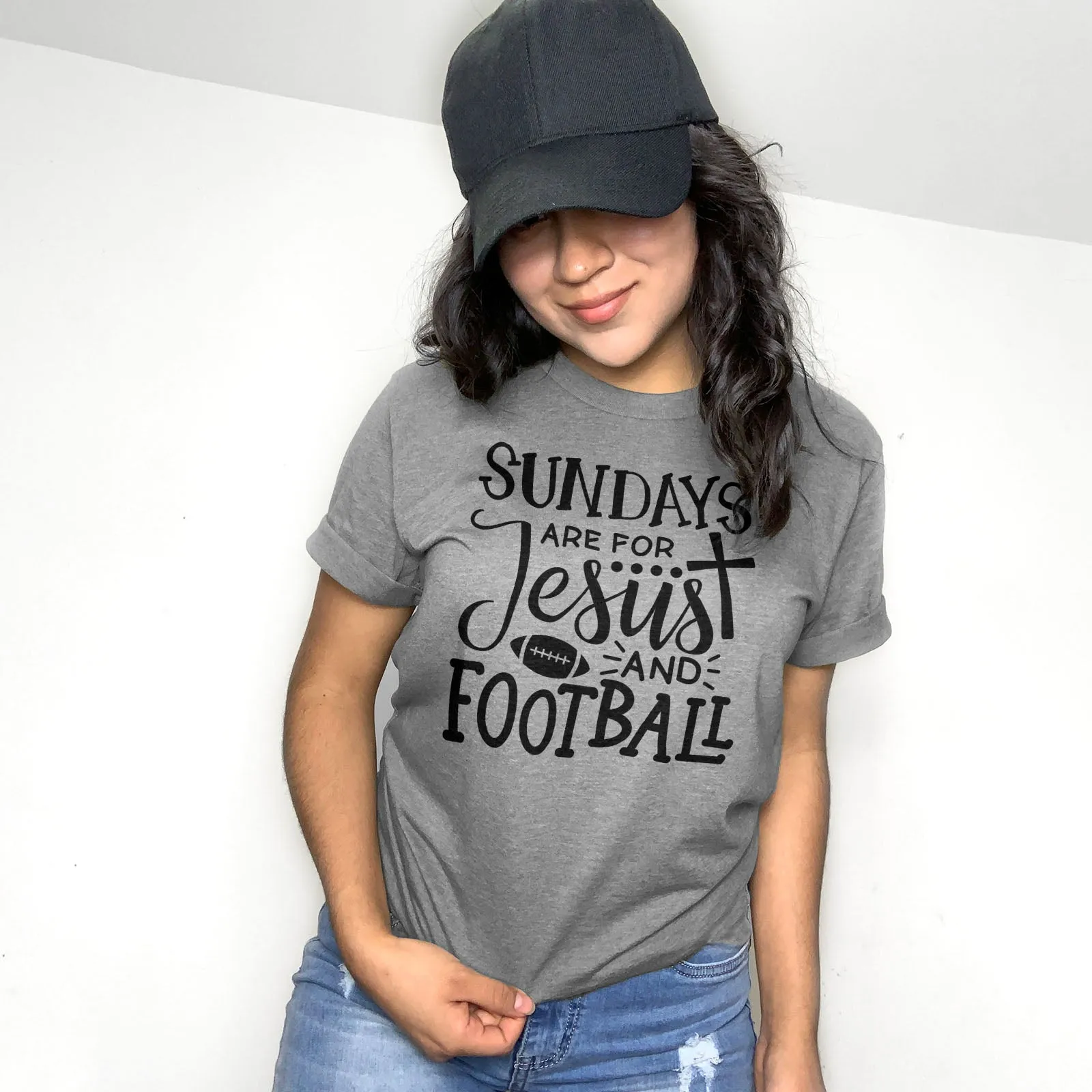 Football And Jesus Tee