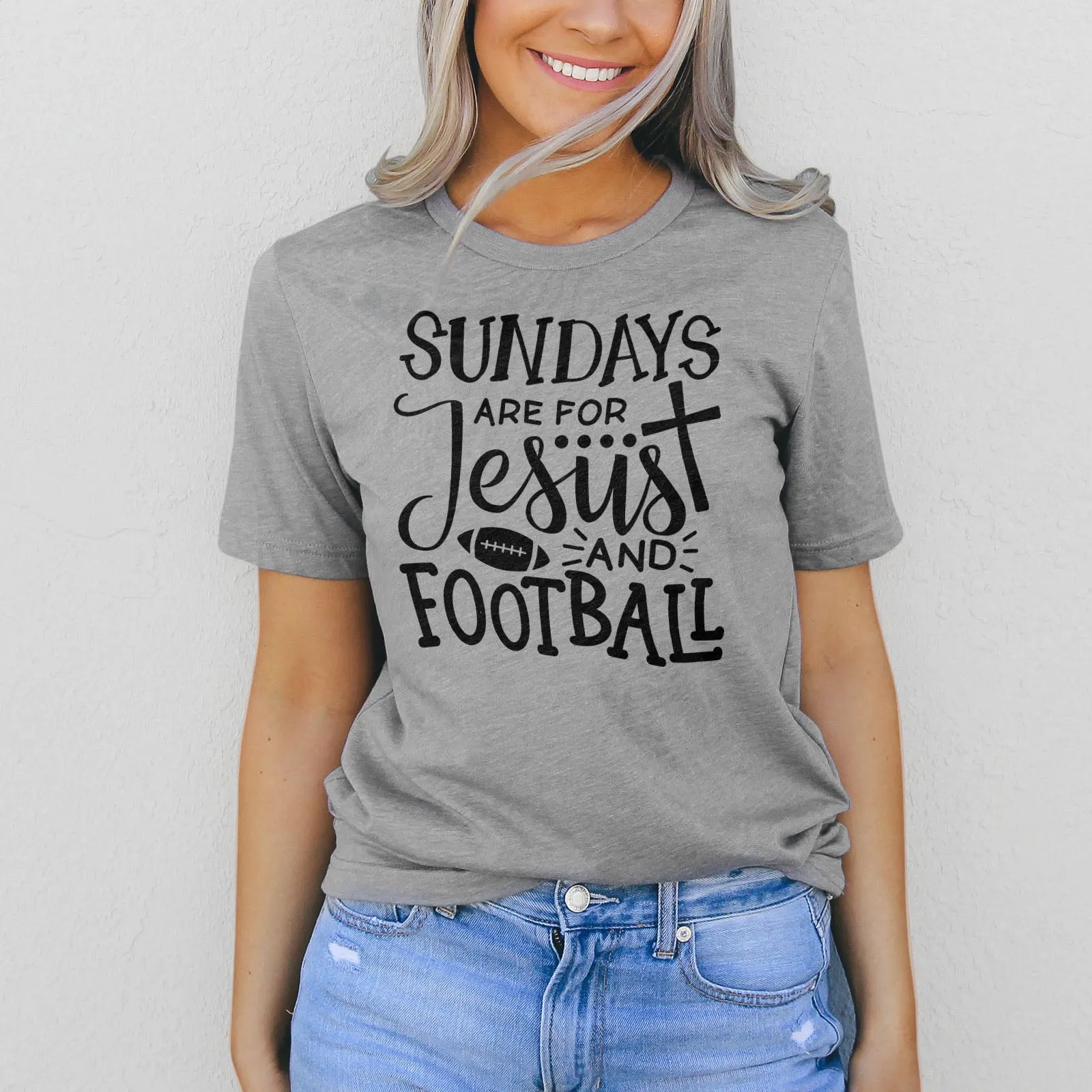 Football And Jesus Tee