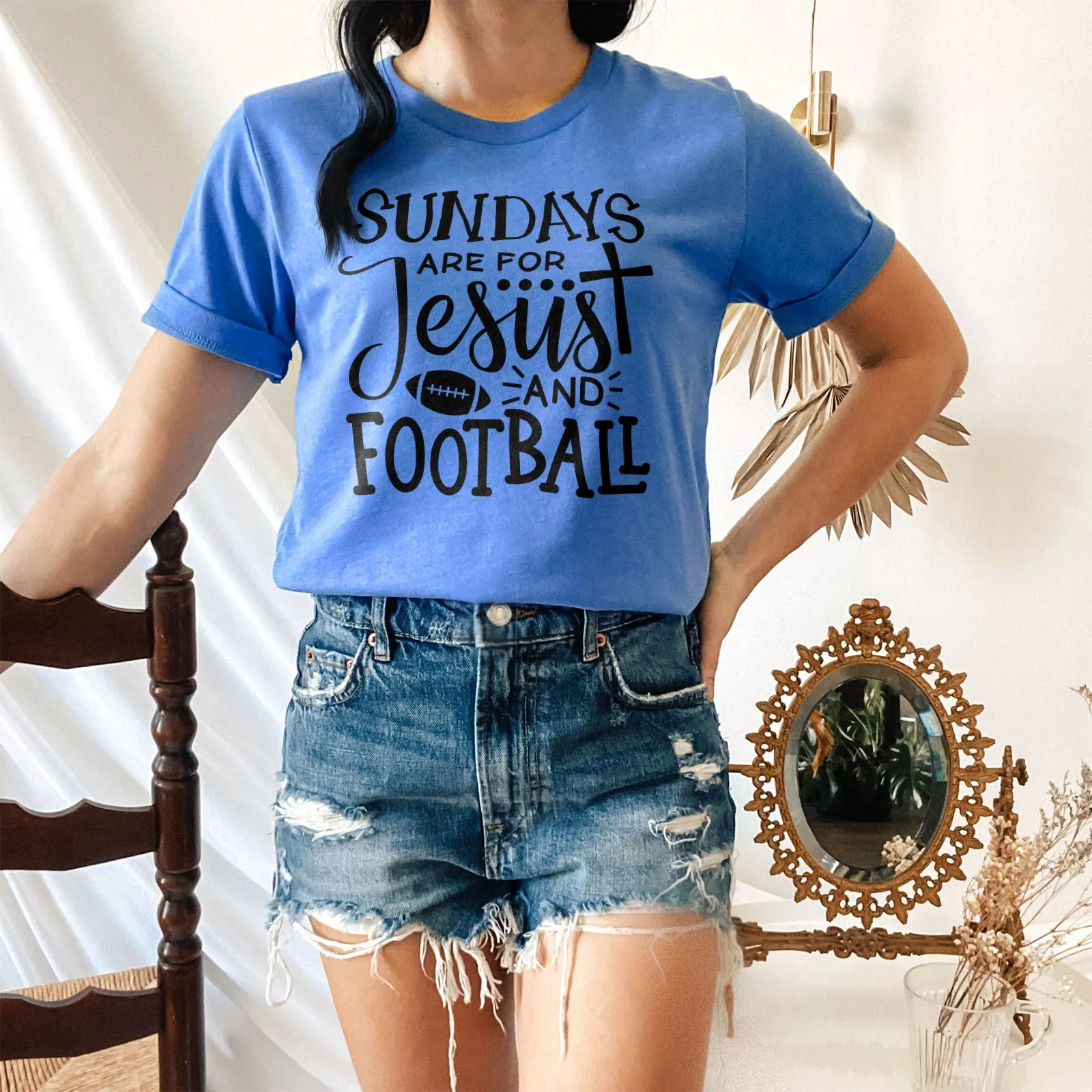 Football And Jesus Tee