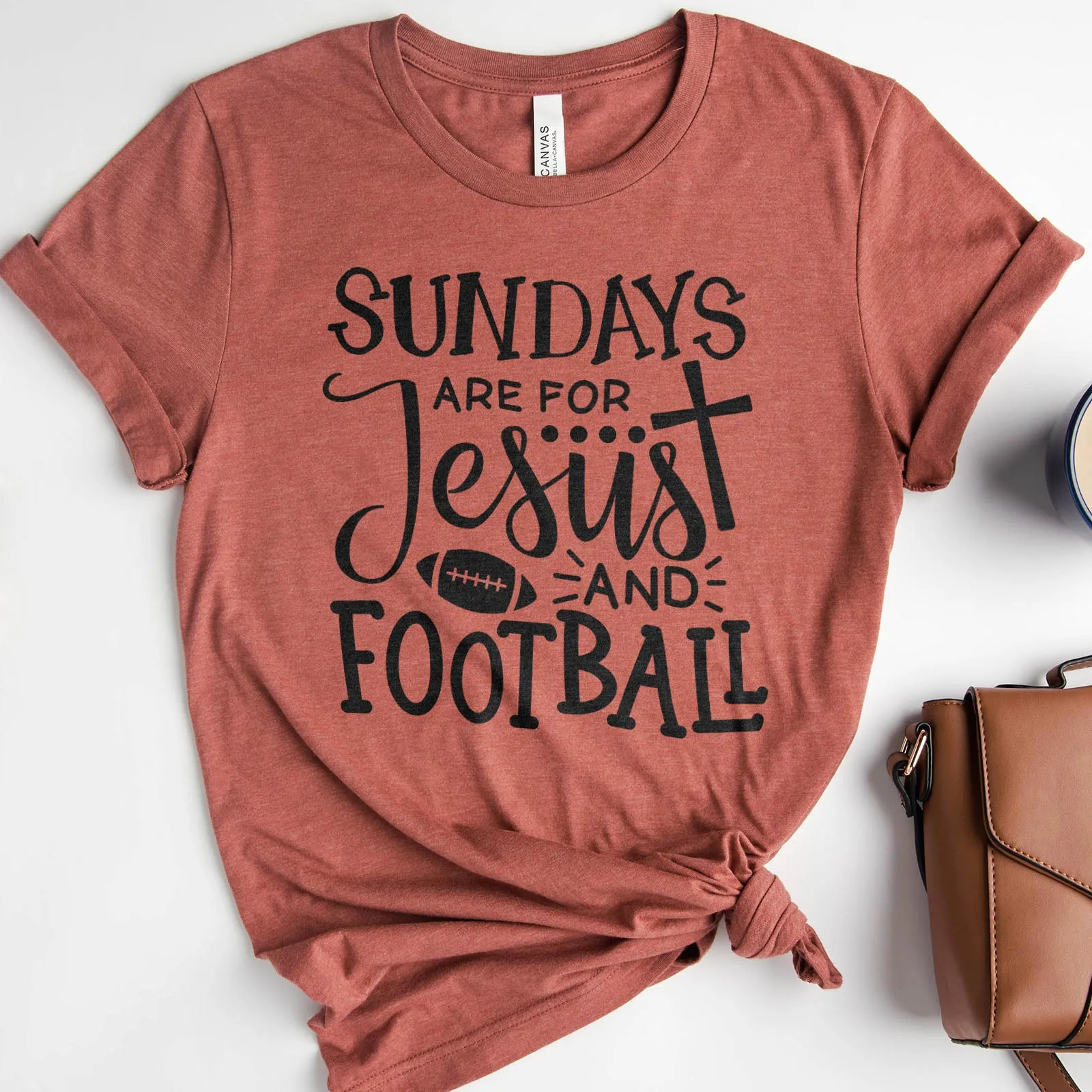 Football And Jesus Tee