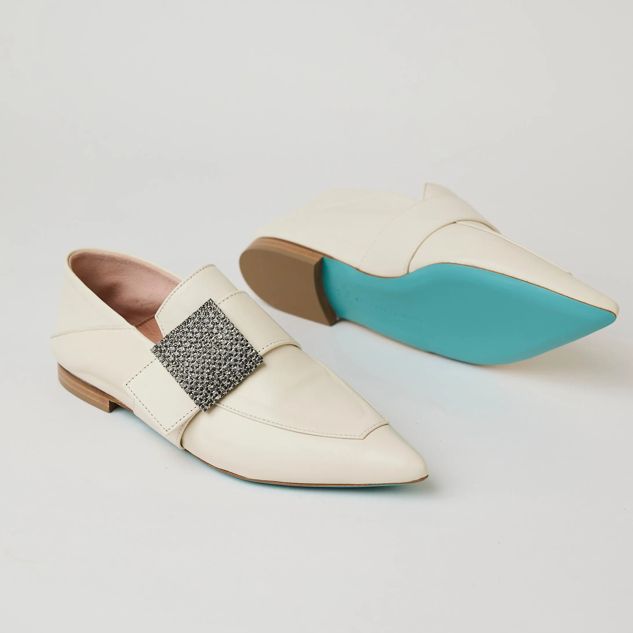 Fratelli Russo Cream Leather Loafers