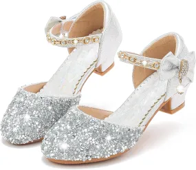 Girls Sandals Closed Toe Heels Wedding Party Girls Dress Shoes Toddler Little Big Kid