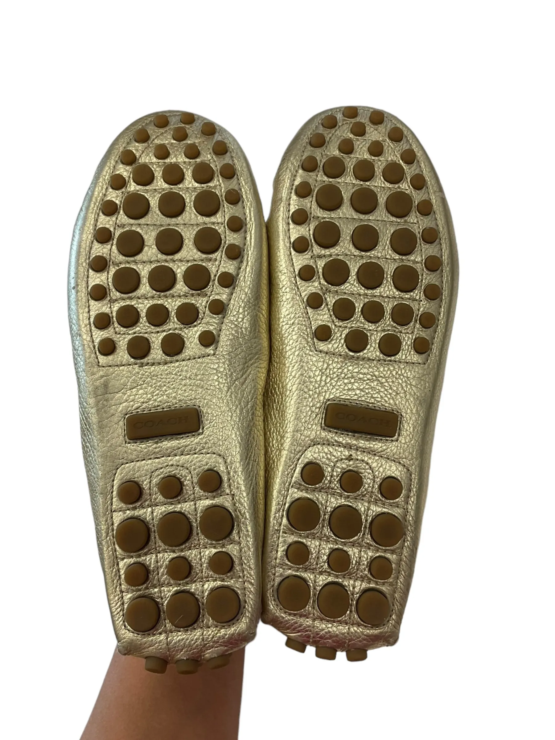 Gold Shoes Designer Coach, Size 7.5