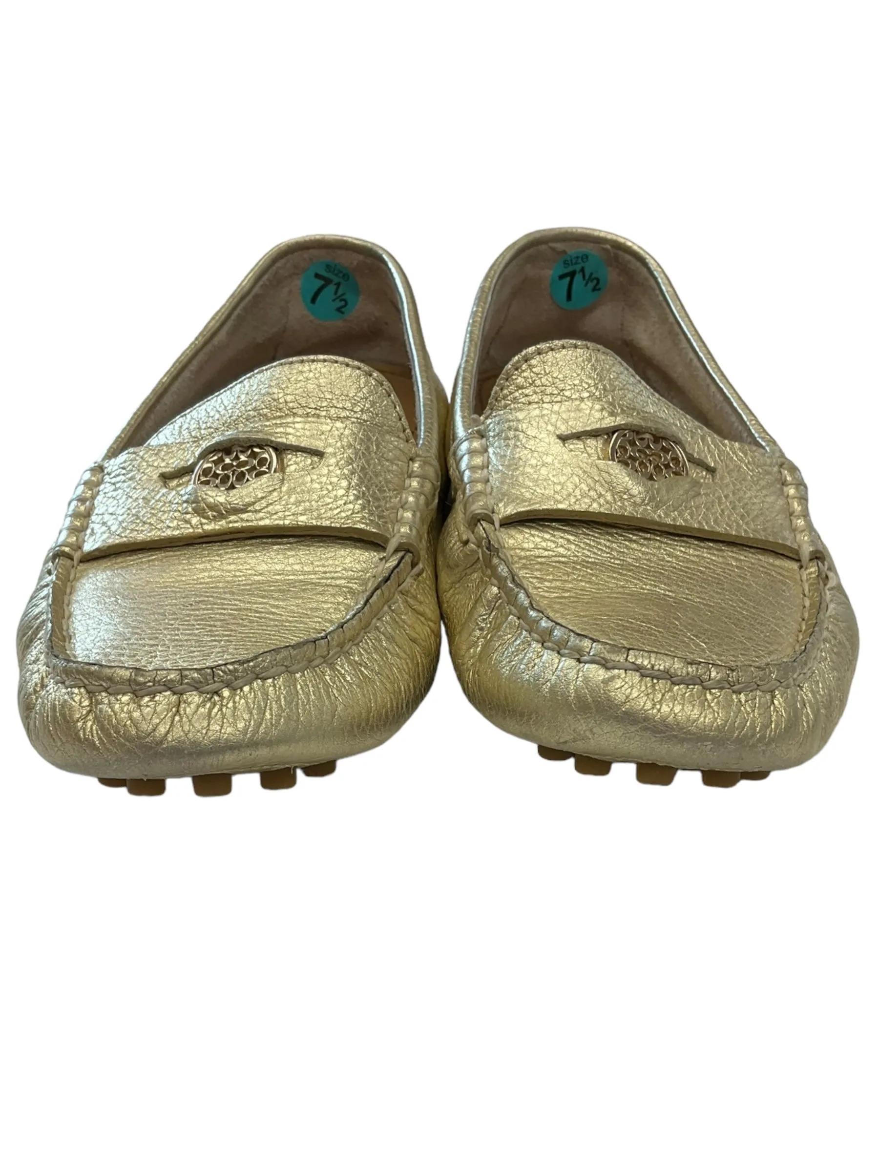 Gold Shoes Designer Coach, Size 7.5