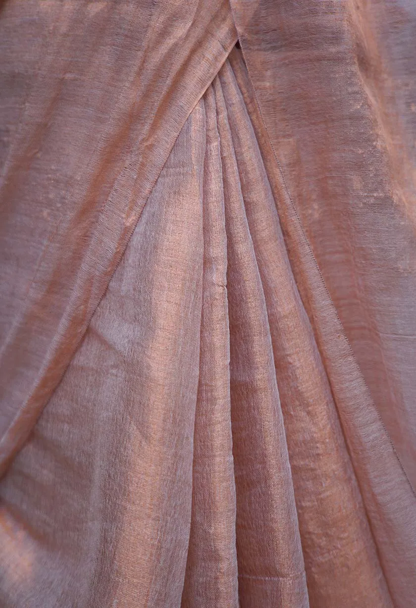 Golden Dhoop Chaav Metallic Tissue  With Tassels on Pallu Wrap In One Minute saree
