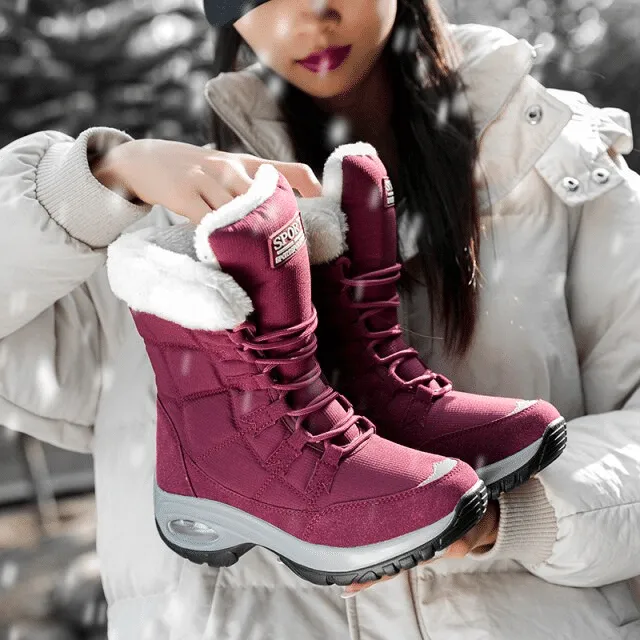 Groovywish Women Mid-Calf Boots Orthopedic Warm Plush