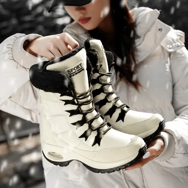 Groovywish Women Mid-Calf Boots Orthopedic Warm Plush