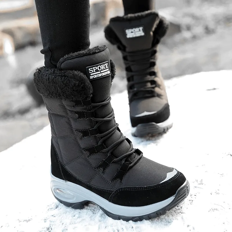 Groovywish Women Mid-Calf Boots Orthopedic Warm Plush