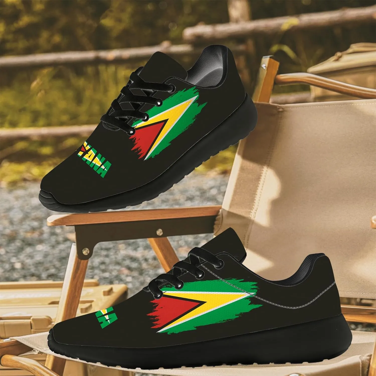 Guyana Flag Shoes for Women Men Running Shoes Walking Sneakers Tennis Shoes Gifts for Women Men