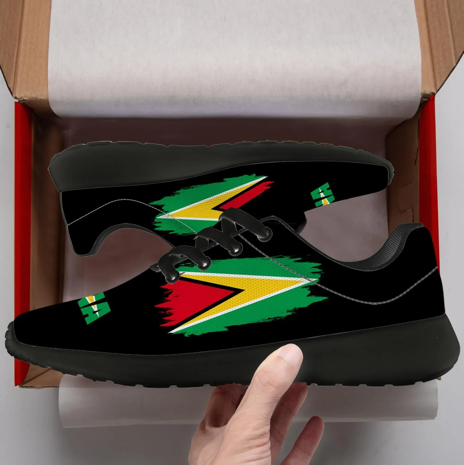 Guyana Flag Shoes for Women Men Running Shoes Walking Sneakers Tennis Shoes Gifts for Women Men