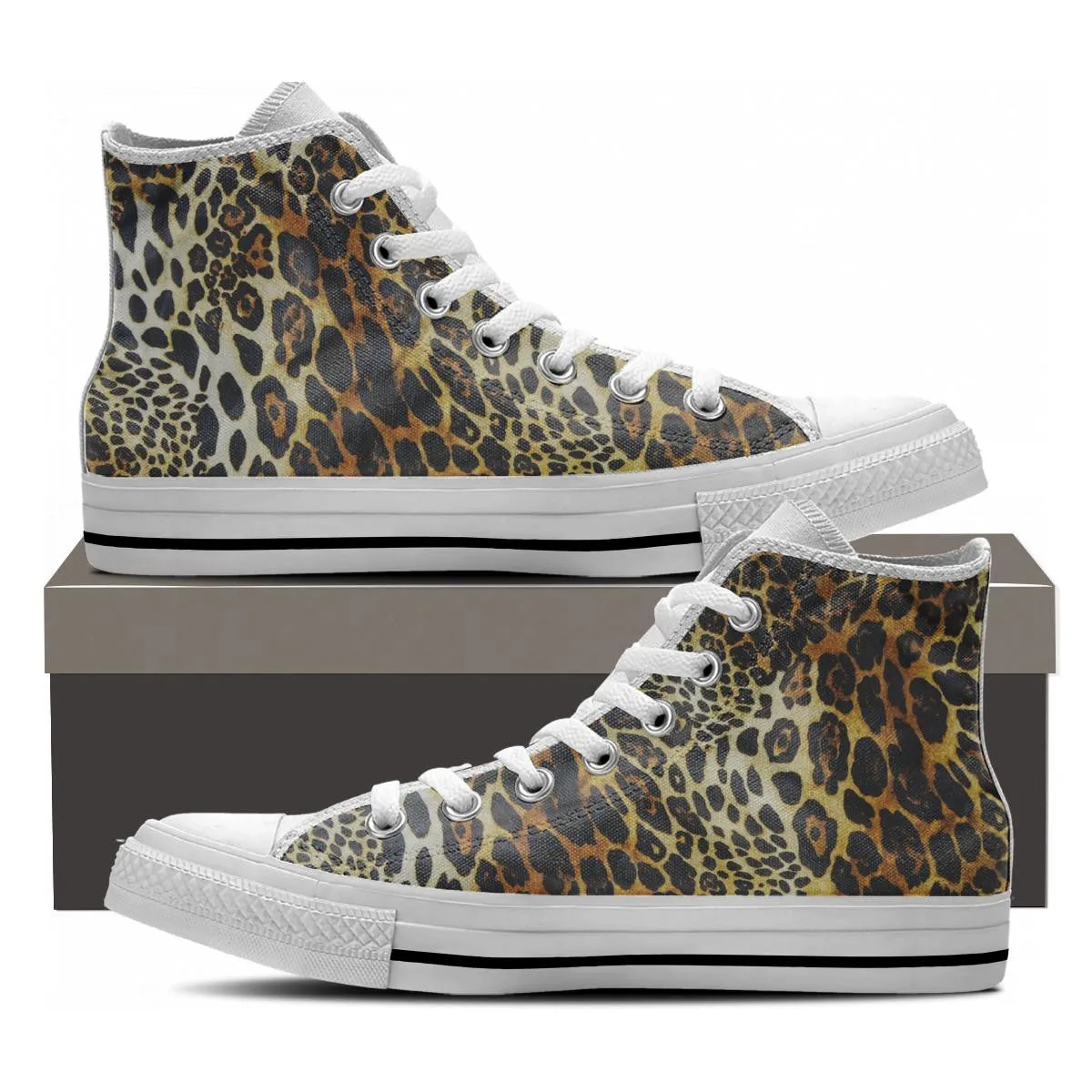 Jaguar Print High Top Shoes