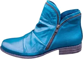 Lausiuoe Boots For Women Ankle Booties Flat Heel Western Shoes Ladies Casual Dressy Comfortable Fashion Short Booties