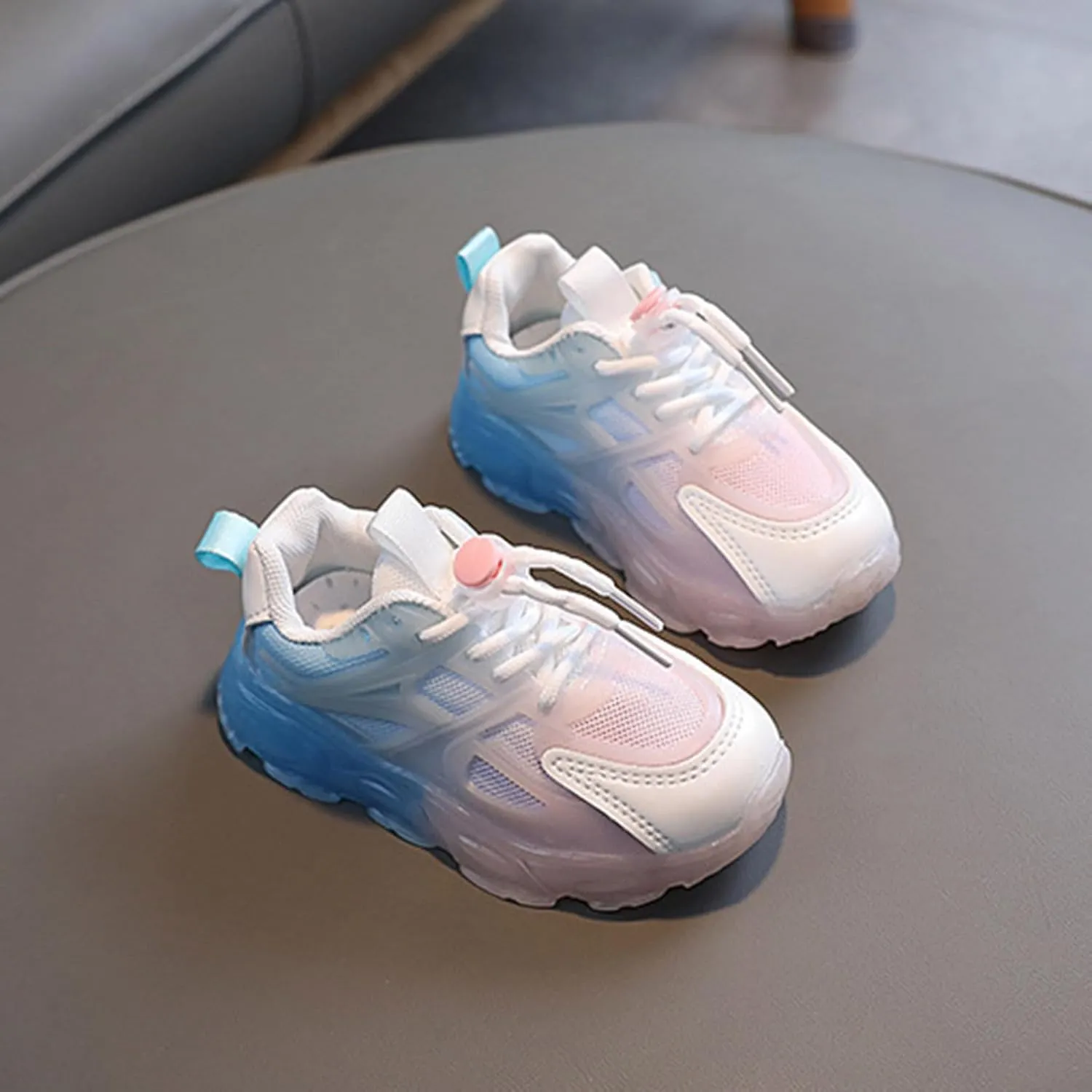 Light Up Shoes Toddler Running Shoes Barefoot Walking Kids Shoes Athletic Flower Girl Shoes Lightweight Mesh Sport Shoes