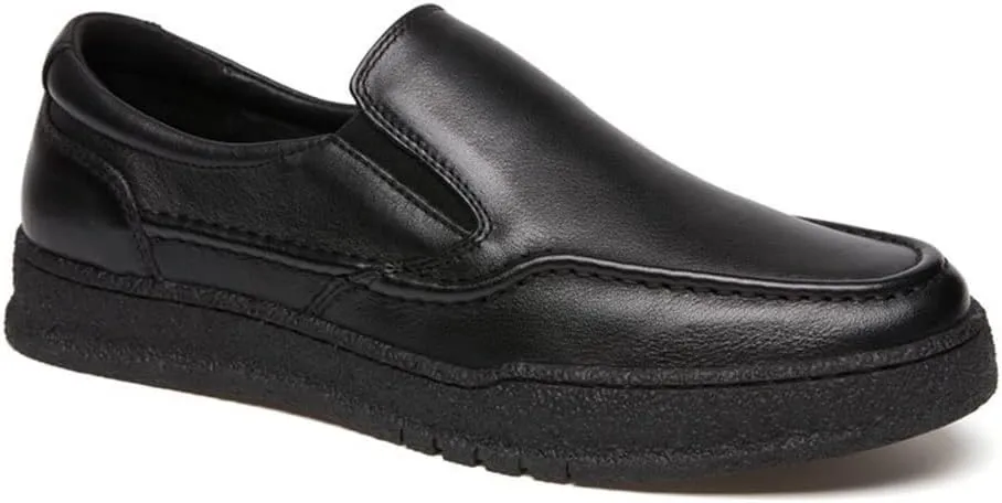 Loafer Shoes for Men Genuine Leather Classic Stitching Details Round Toe Rubber Sole Resistant Flexible Lightweight Anti-Slip Driving Slip on for Any Attire