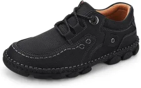 Mens Dress Shoes Handmade Casual Leather Shoes Men's Comfortable Soft Leather Men's Shoes Work Breathable red Shoes Walking Shoes(Brown,8.5)